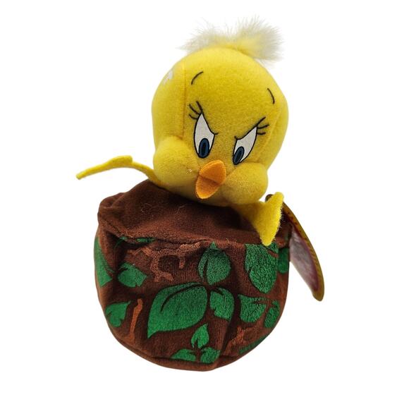 NO SOUND Looney Tunes Tweety Bird Sound Smasher Slam Me Plush 1998 Applause Tags - Picture 1 of 5